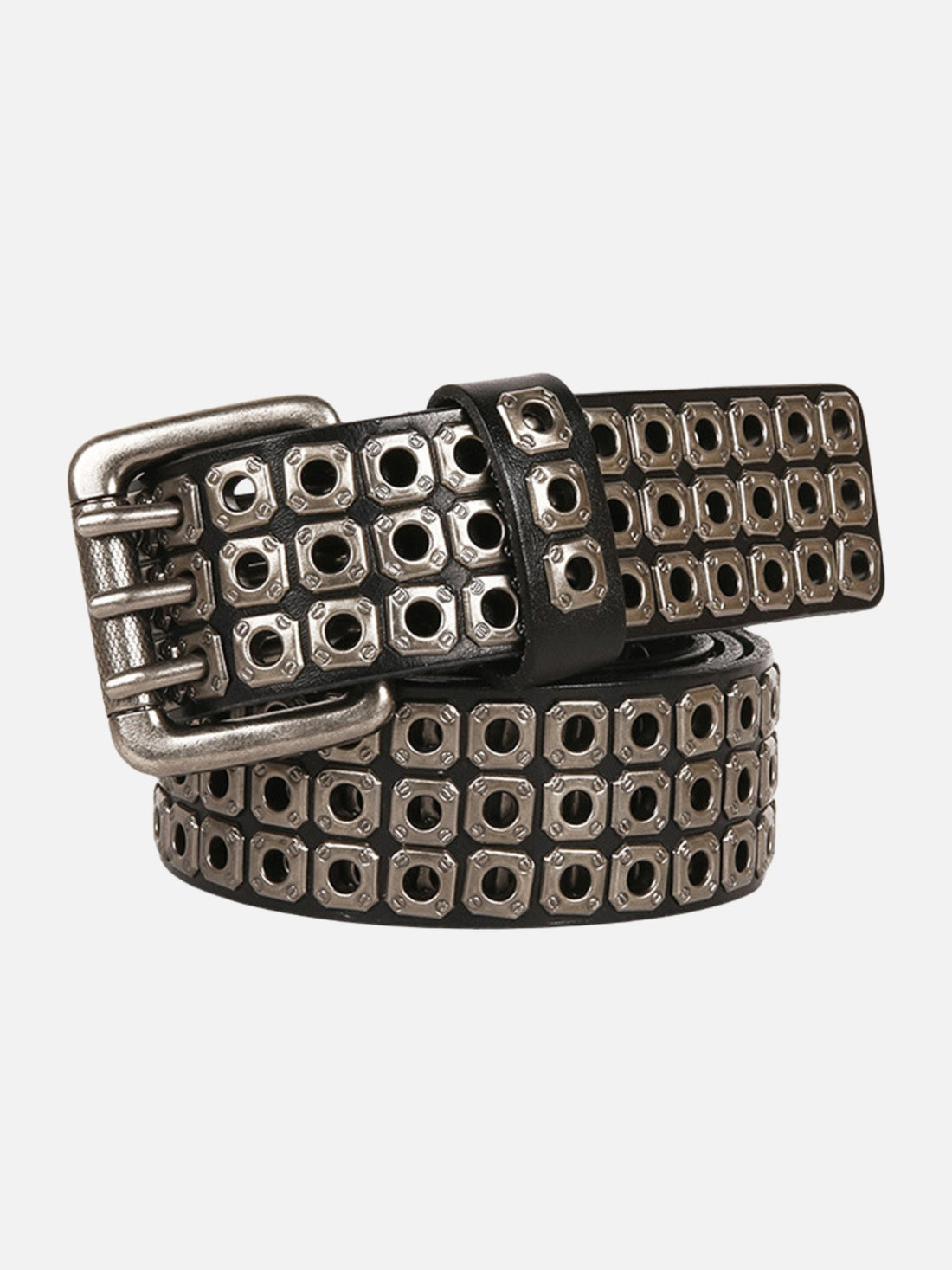 COTTRIVE - Punk Eyelet Belt Black | TEENWEAR.EU