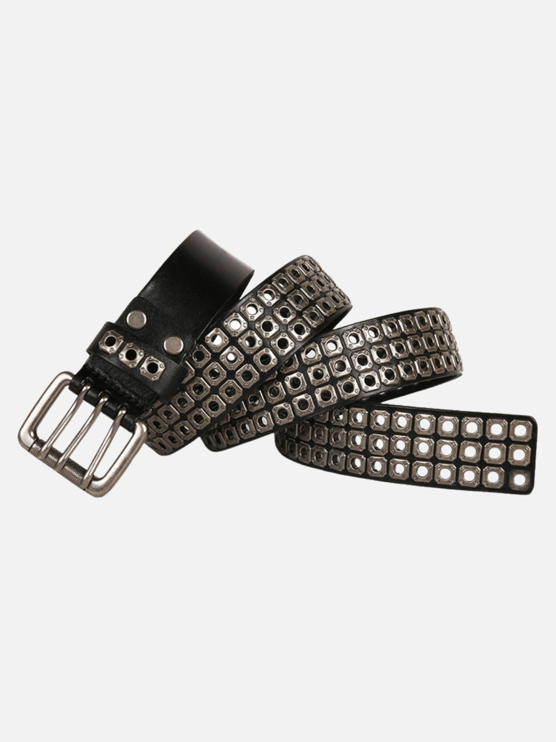 COTTRIVE - Punk Eyelet Belt Black | TEENWEAR.EU