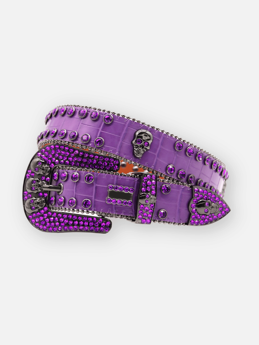 PURPLY - Rhinestone Belt Purple | TEENWEAR.EU