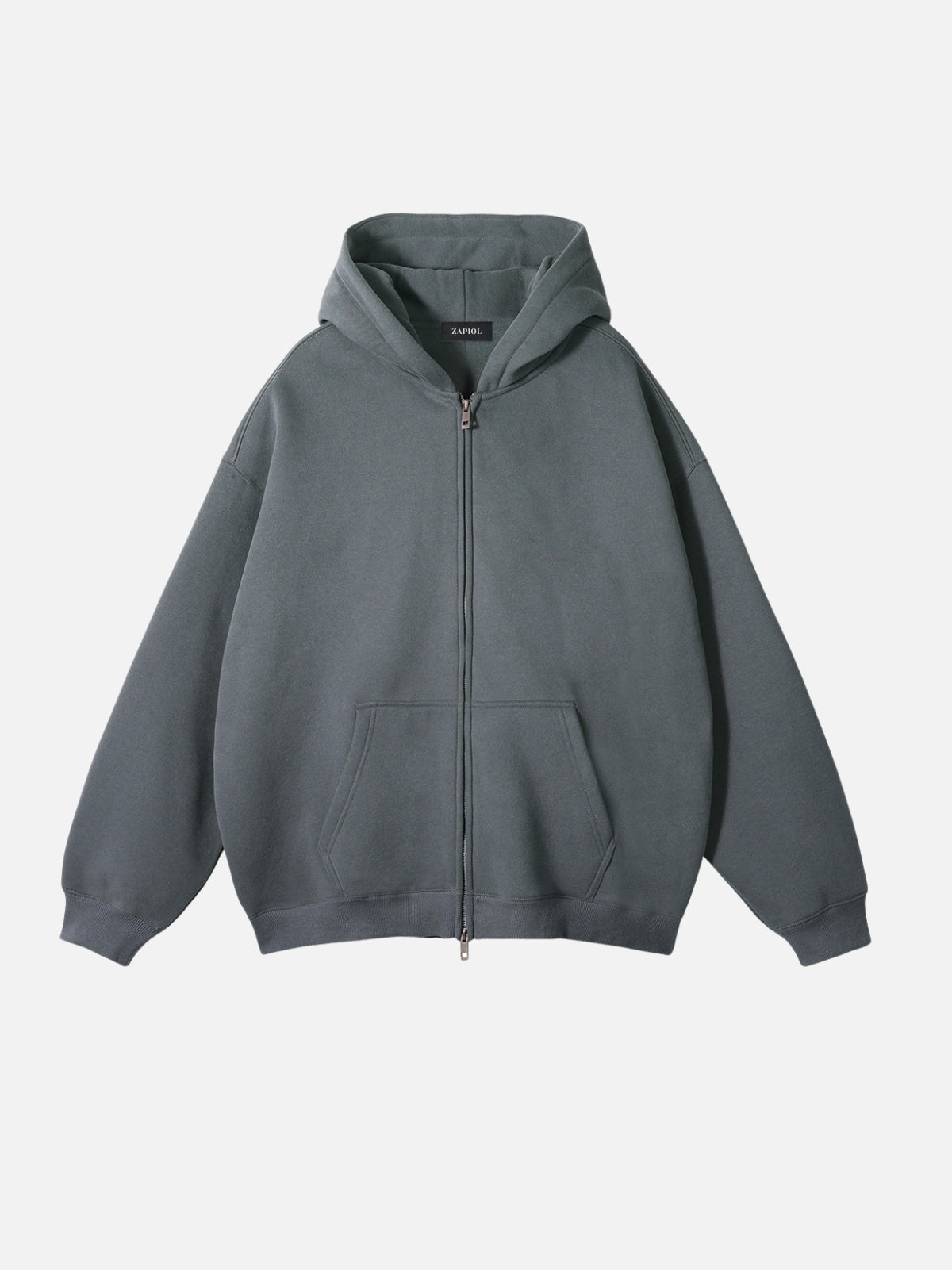 PUNISH - Cropped Basic Zip Up Hoodie Grey | Teenwear.eu