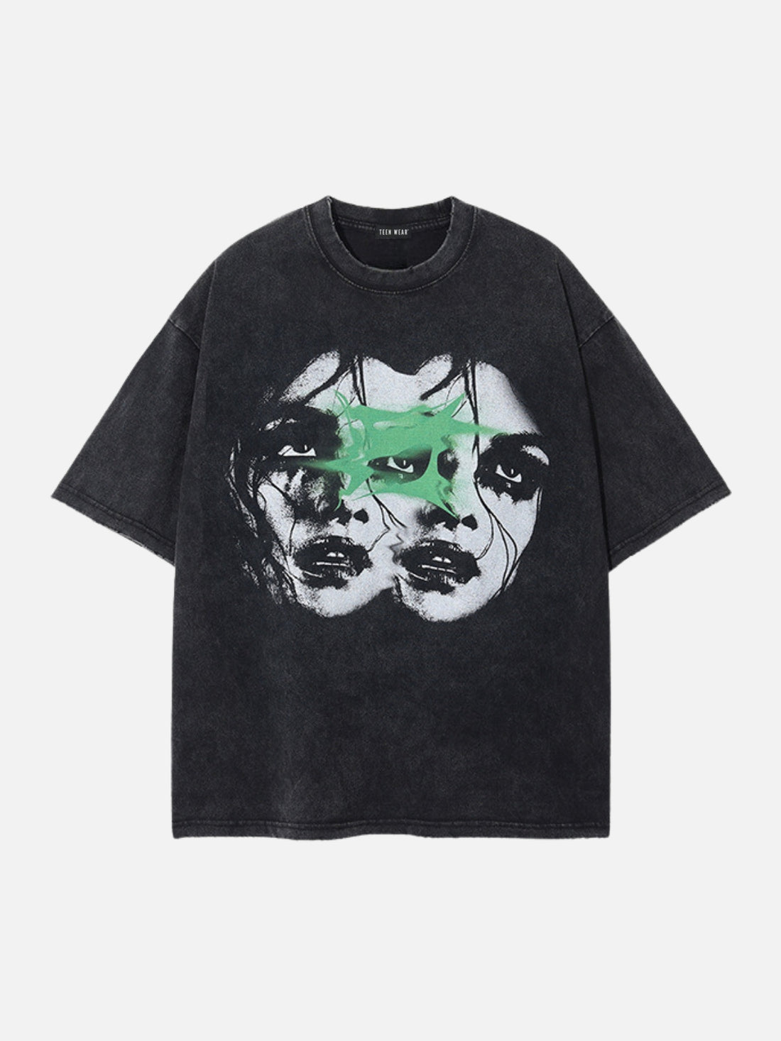 DOUBLEFACE - Oversized Print T-Shirt Black | TEENWEAR.EU