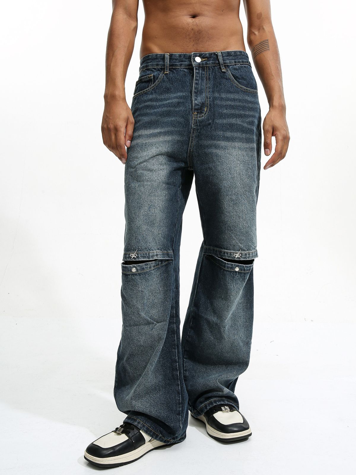 LAMINATED - Baggy Basic Jeans | Teenwear.eu