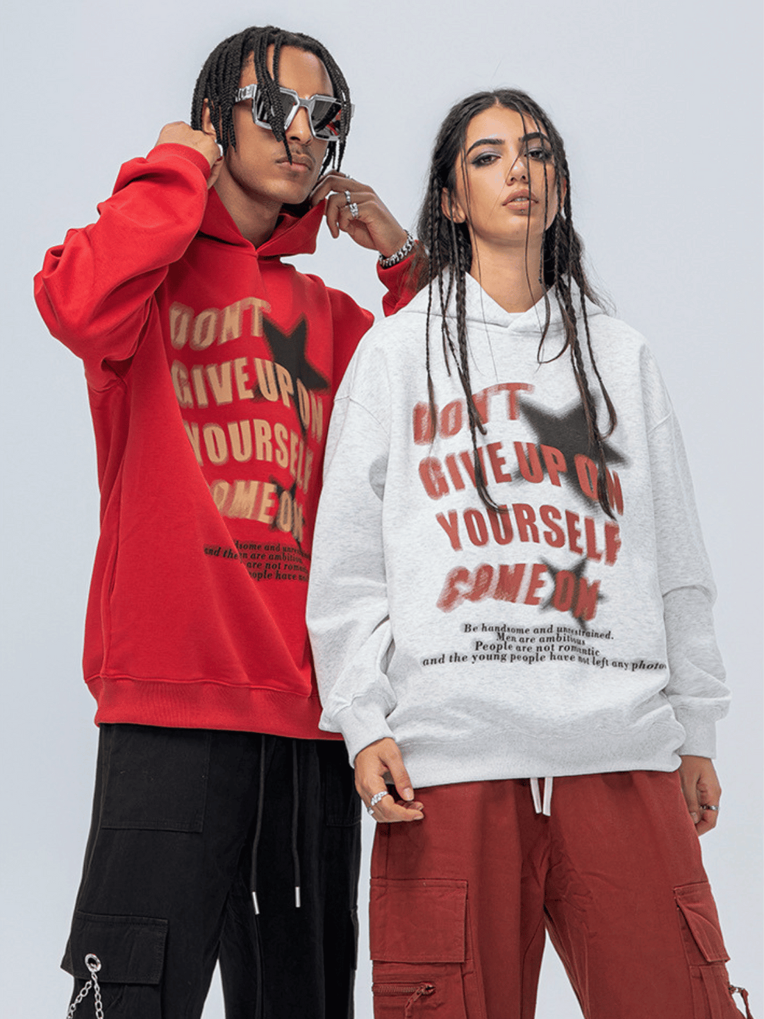 GIVE UP - Oversized Printed Hoodie | TEENWEAR.EU