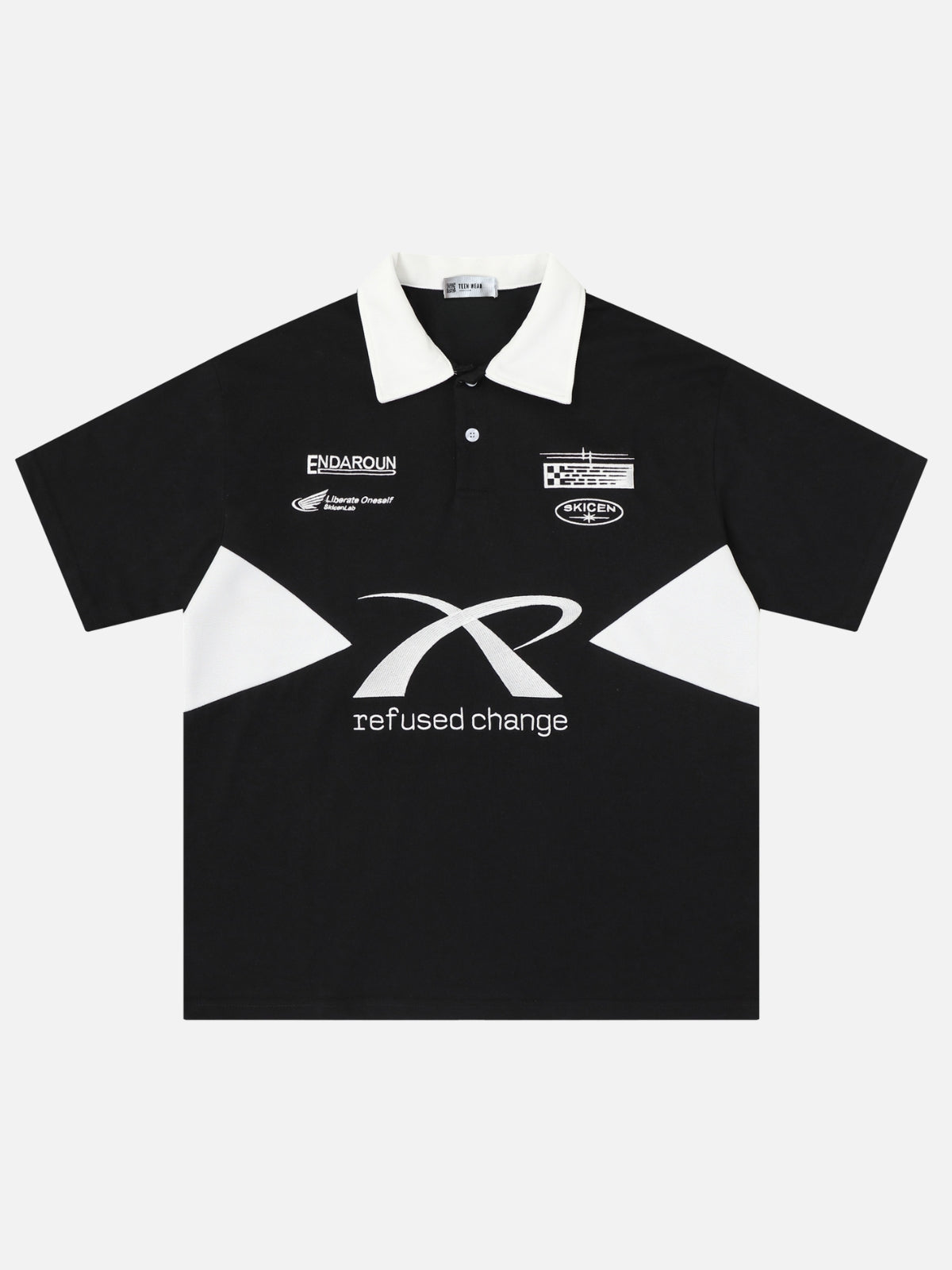 SKICEN - Cropped Graphic Shirt Black | Teenwear.eu