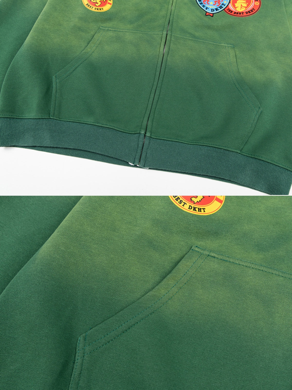 SHIELDY - Oversized Embroidered Zip Up Hoodie | Teenwear.eu