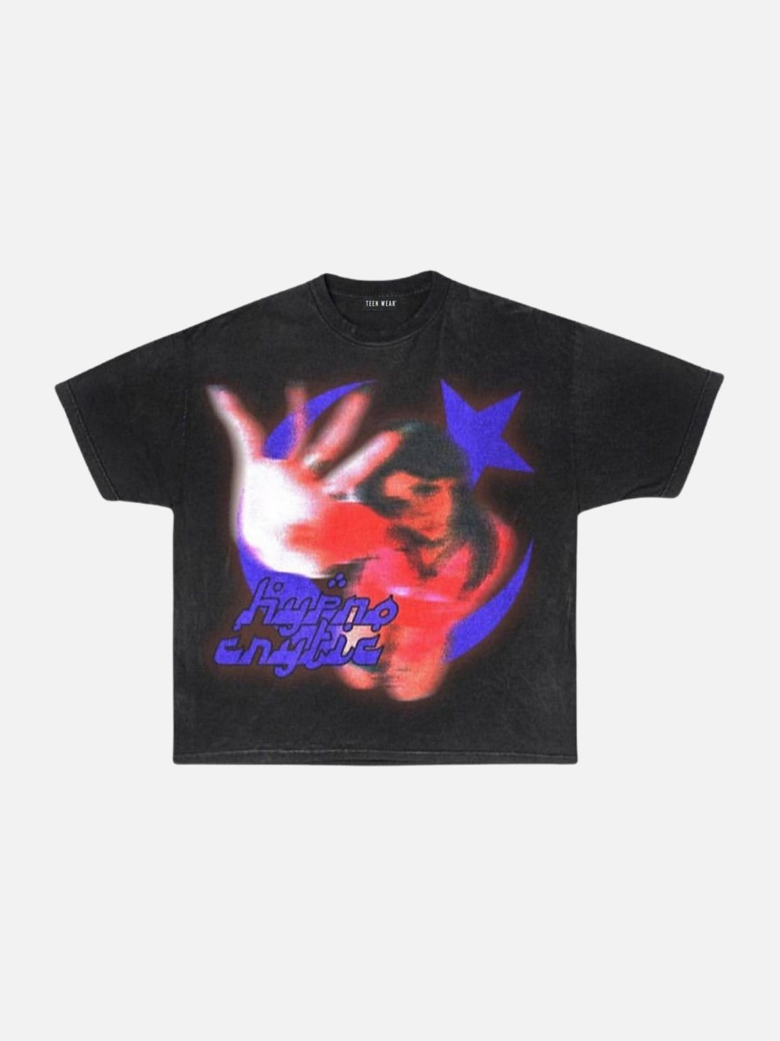 Y2K STAR - Regular Print T-Shirt Black | TEENWEAR.EU