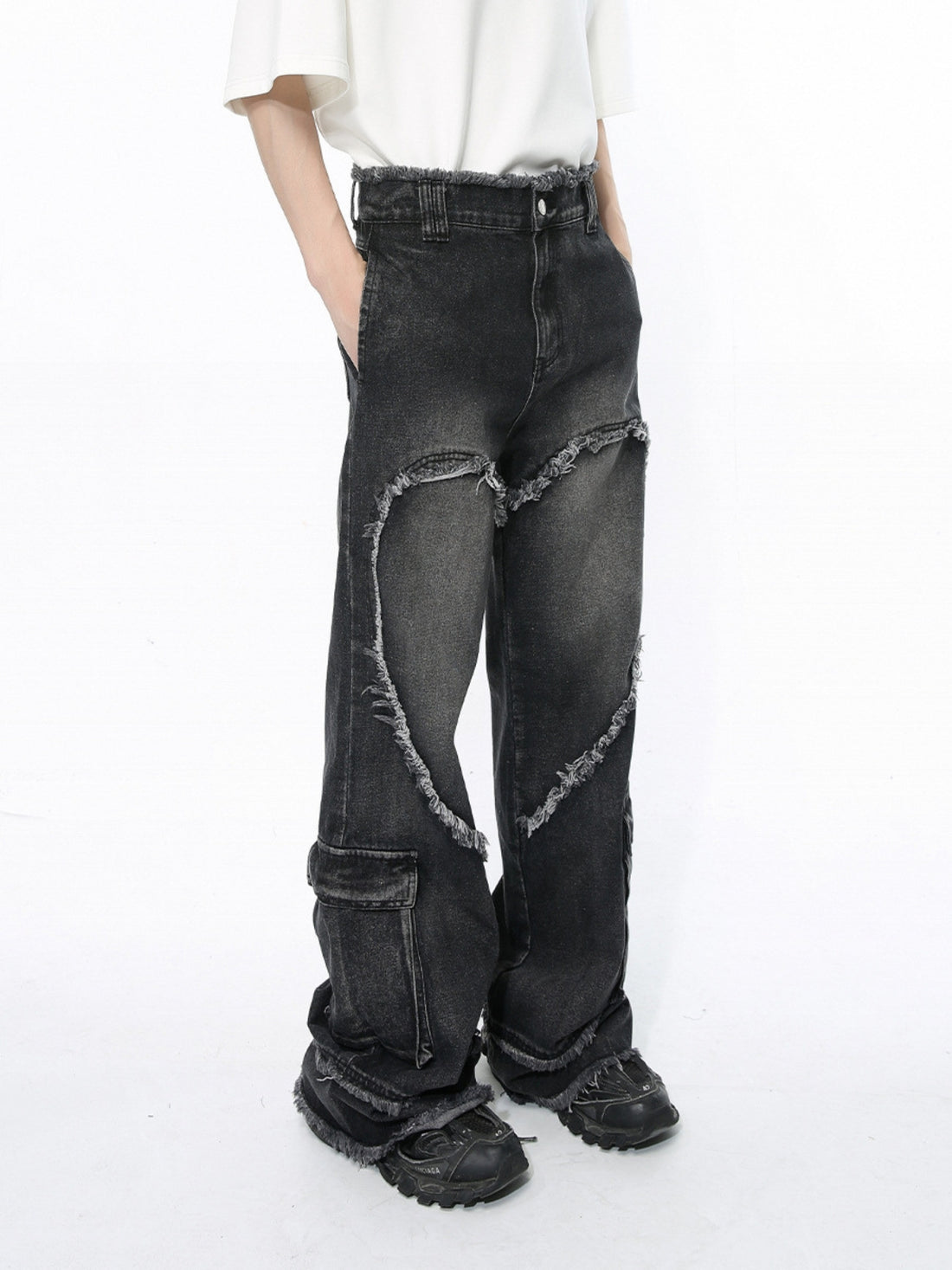 HEARTNIES - Baggy Embroidered Jeans | TEENWEAR.EU