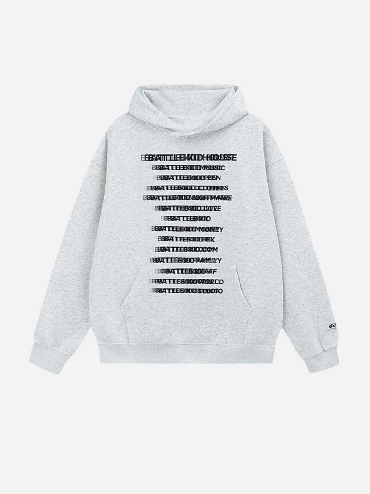 TEXTED - Oversized Graphic Hoodie Grey | TEENWEAR.EU