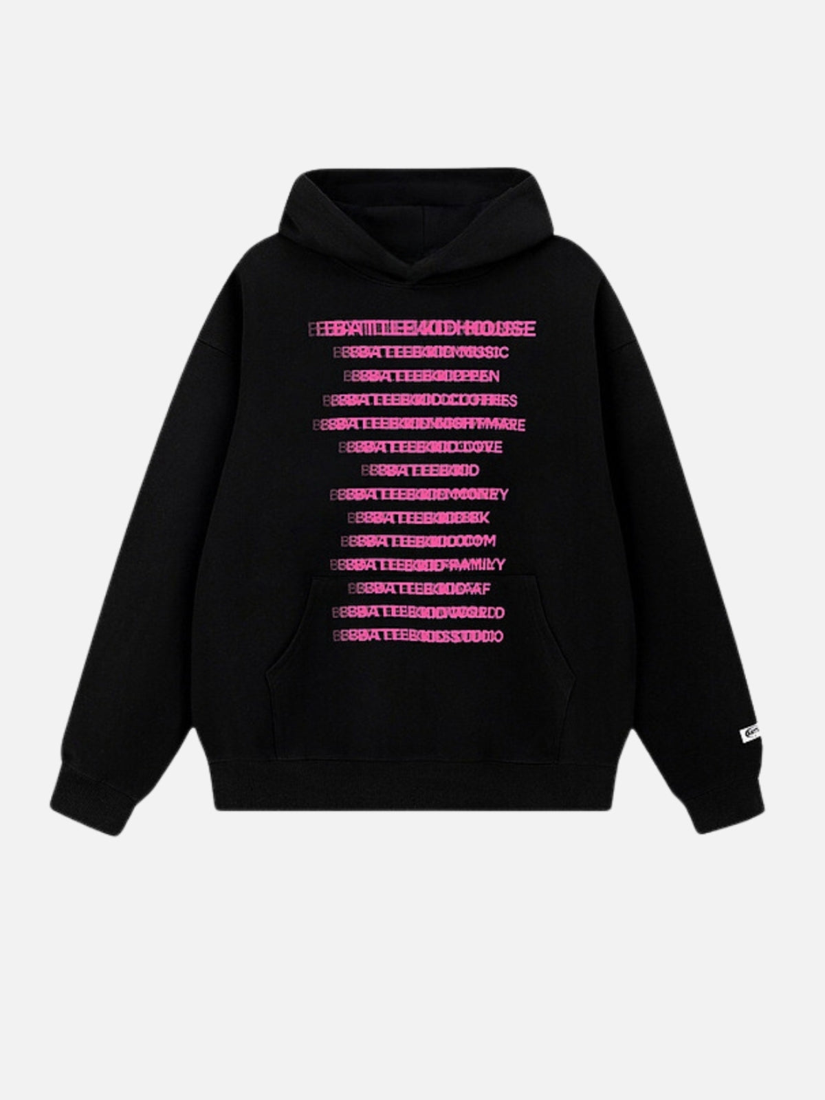 TEXTED - Oversized Graphic Hoodie Black | TEENWEAR.EU