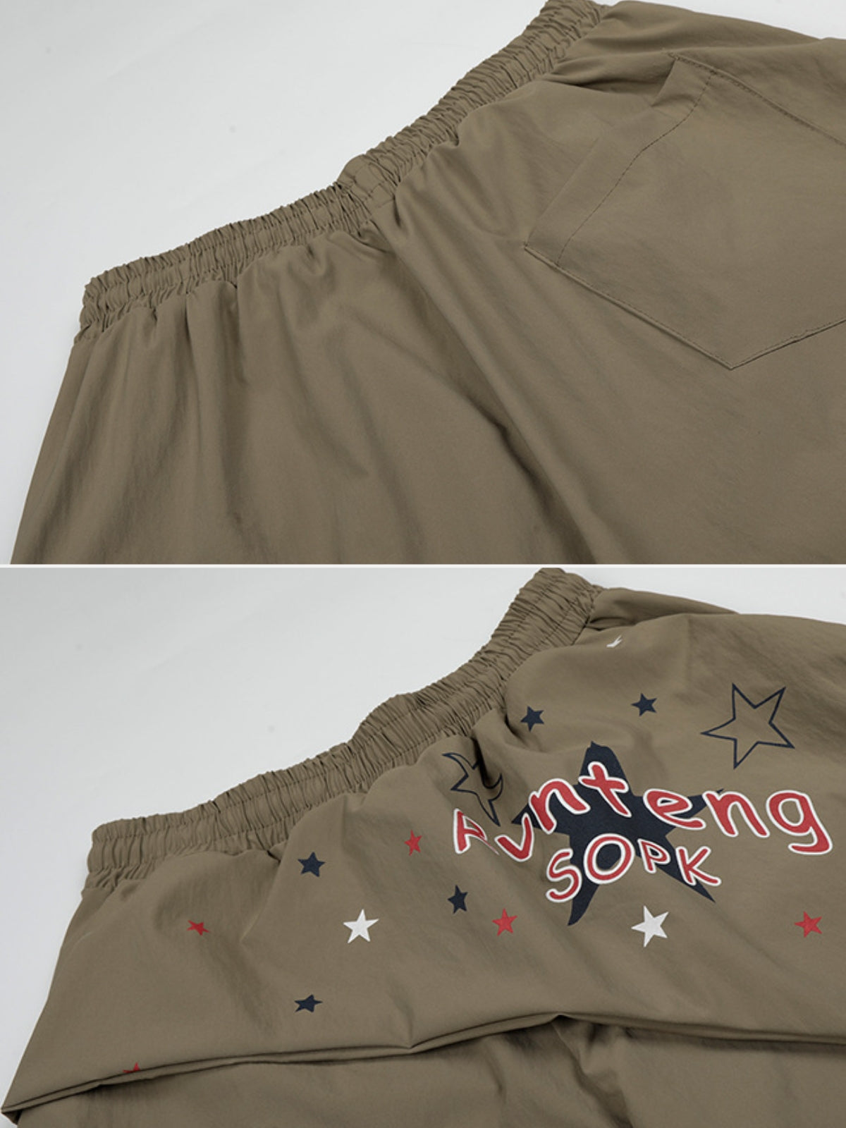 RUNTENG - Parachute Cargo Graphic Pants