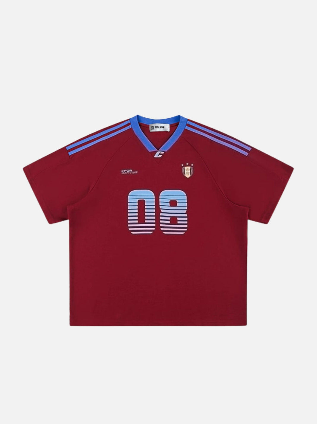 CATTEG - Oversized Graphic Jersey T-Shirt Red | TEENWEAR.EU