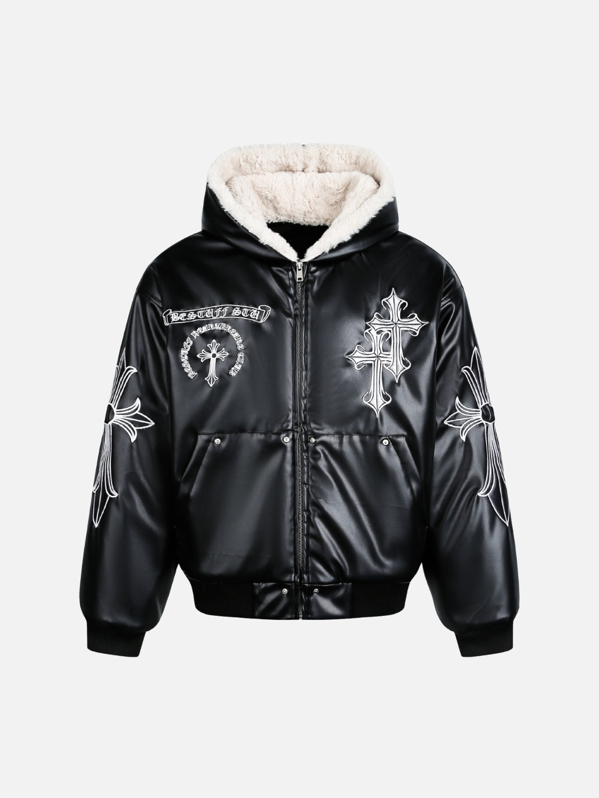 BLESSD – Leather Embroidered Oversized Jacket