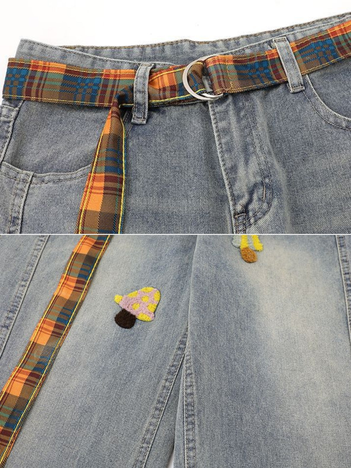 FUNGIEZ - Baggy Embroidered Jeans