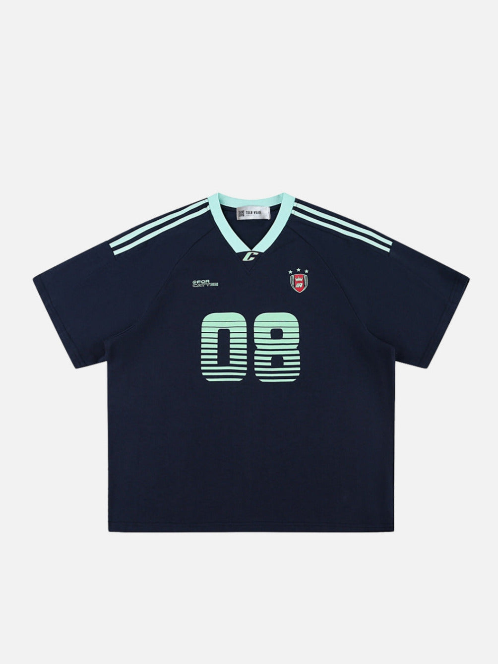 CATTEG - Oversized Graphic Jersey T-Shirt Blue | TEENWEAR.EU