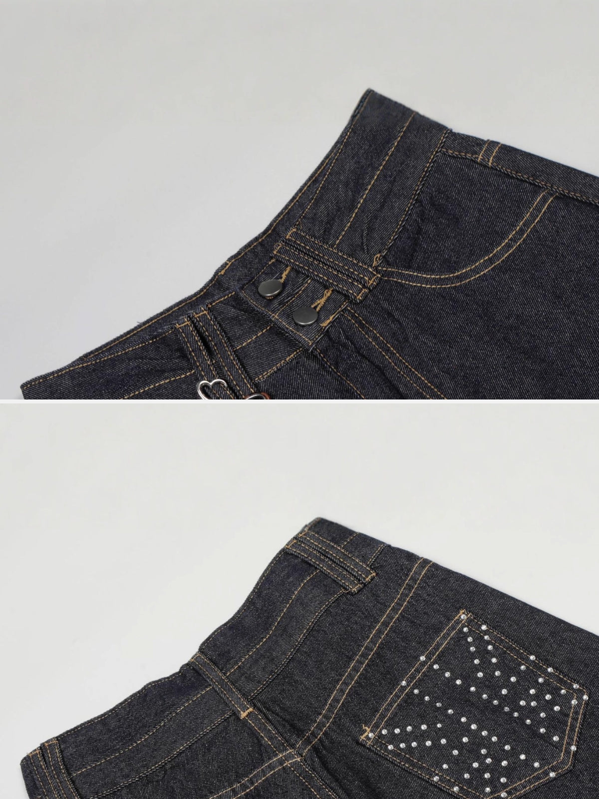 KARMIC - Baggy Embroidered Jeans