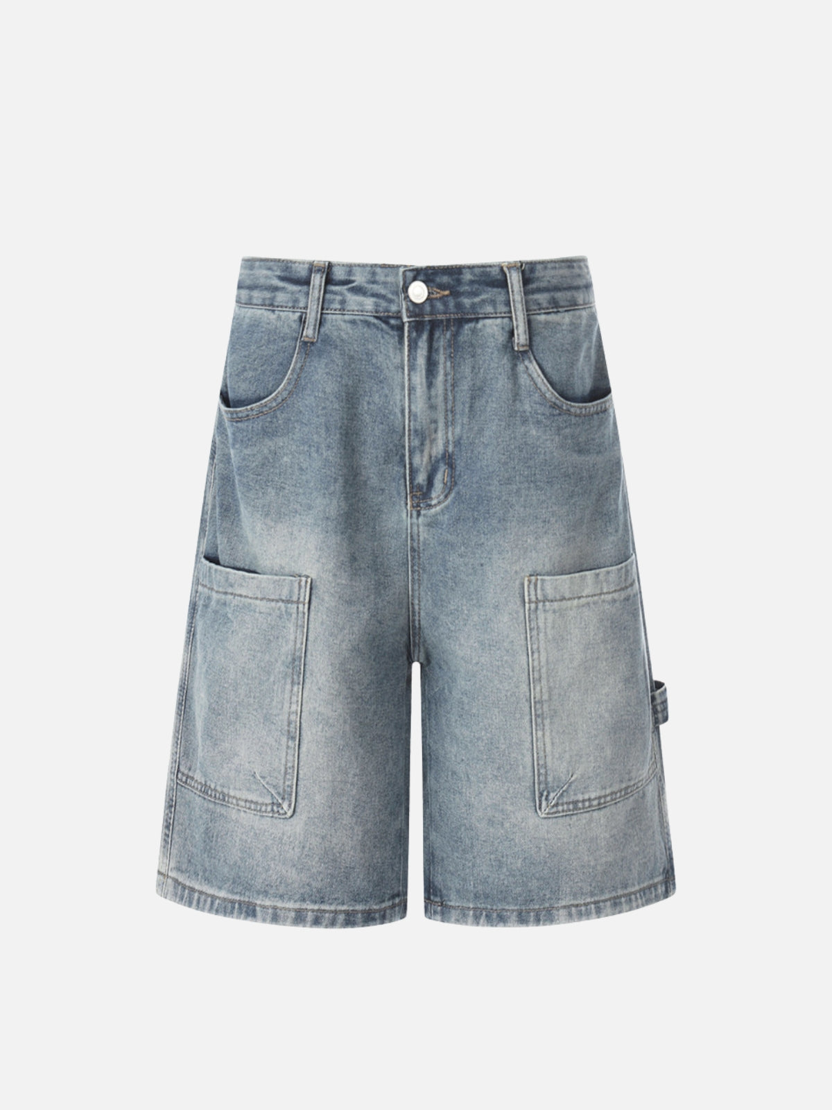 DANCIS - Baggy Denim Basic Shorts Blue | Teenwear.eu