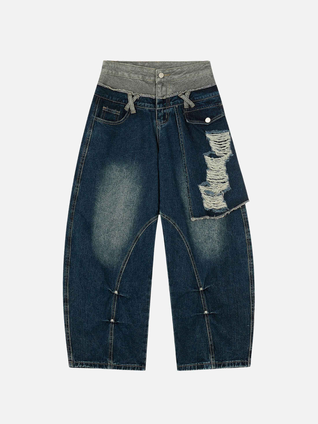 GRUNTRA – Baggy Basic Patchwork Jeans