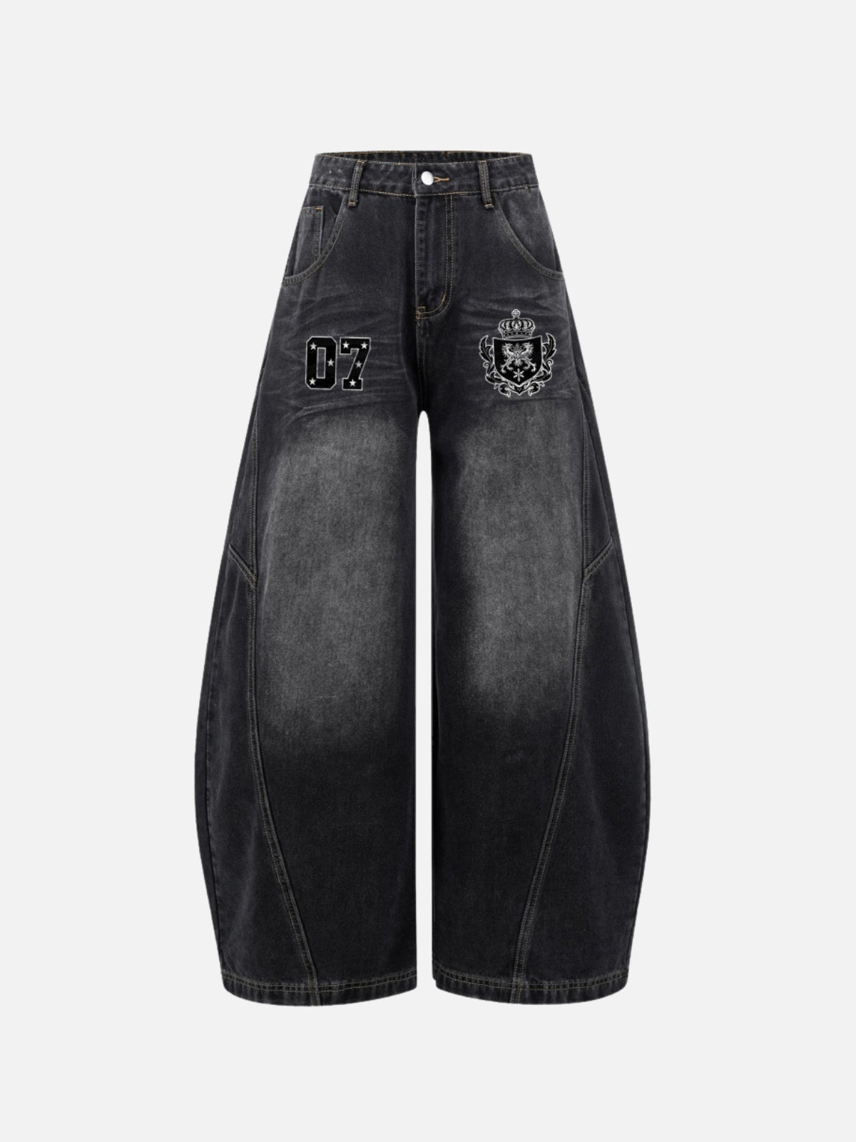 SEVENY - Baggy Graphic Jeans Black | Teenwear.eu