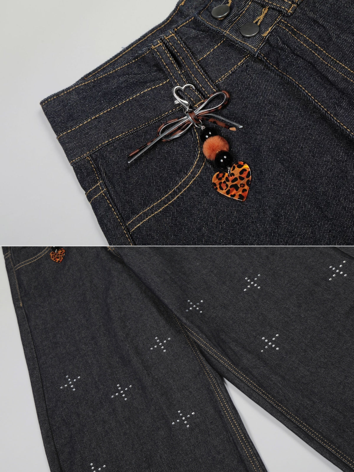 KARMIC - Baggy Embroidered Jeans