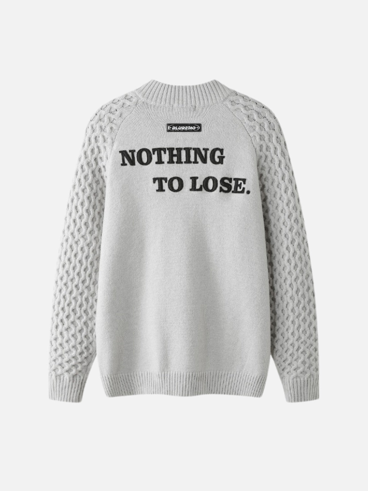 TO LOSE - Oversized Embroidered Zip Sweater | TEENWEAR.EU