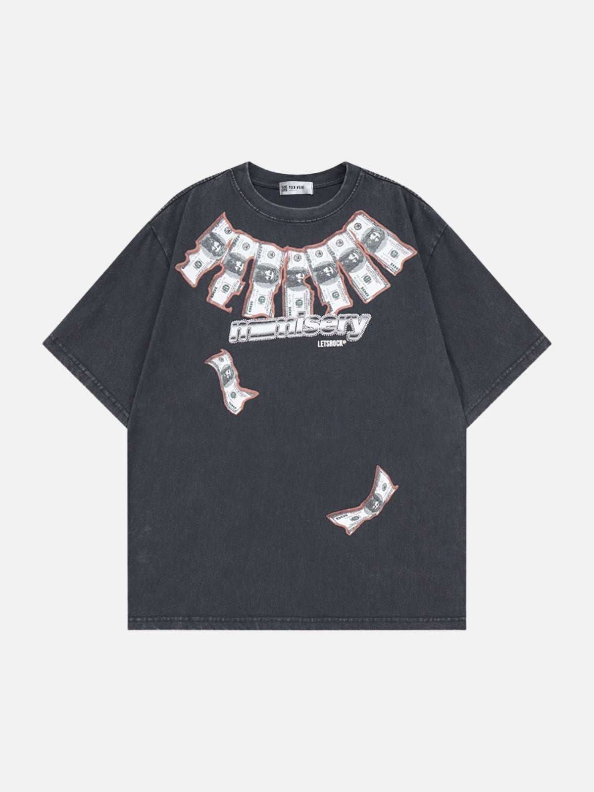 MISERY - Oversized Graphic T-Shirt Black | Teenwear.eu