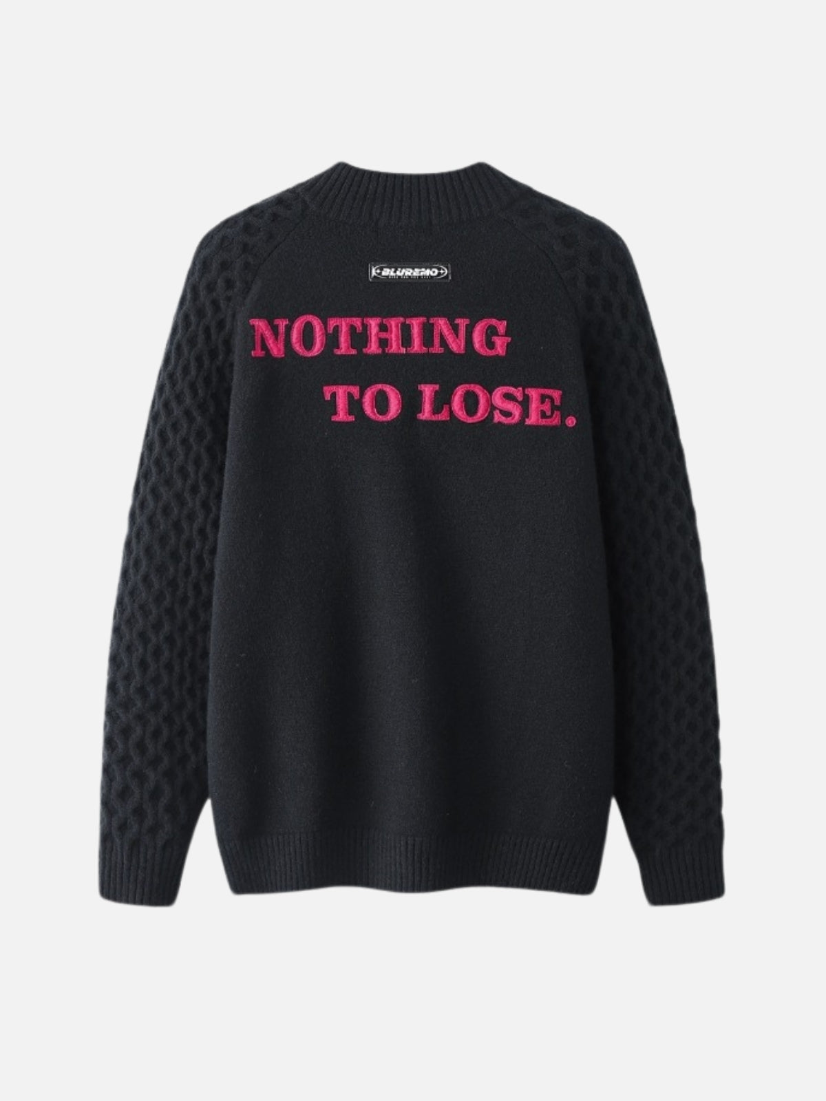 TO LOSE - Oversized Embroidered Zip Sweater | TEENWEAR.EU
