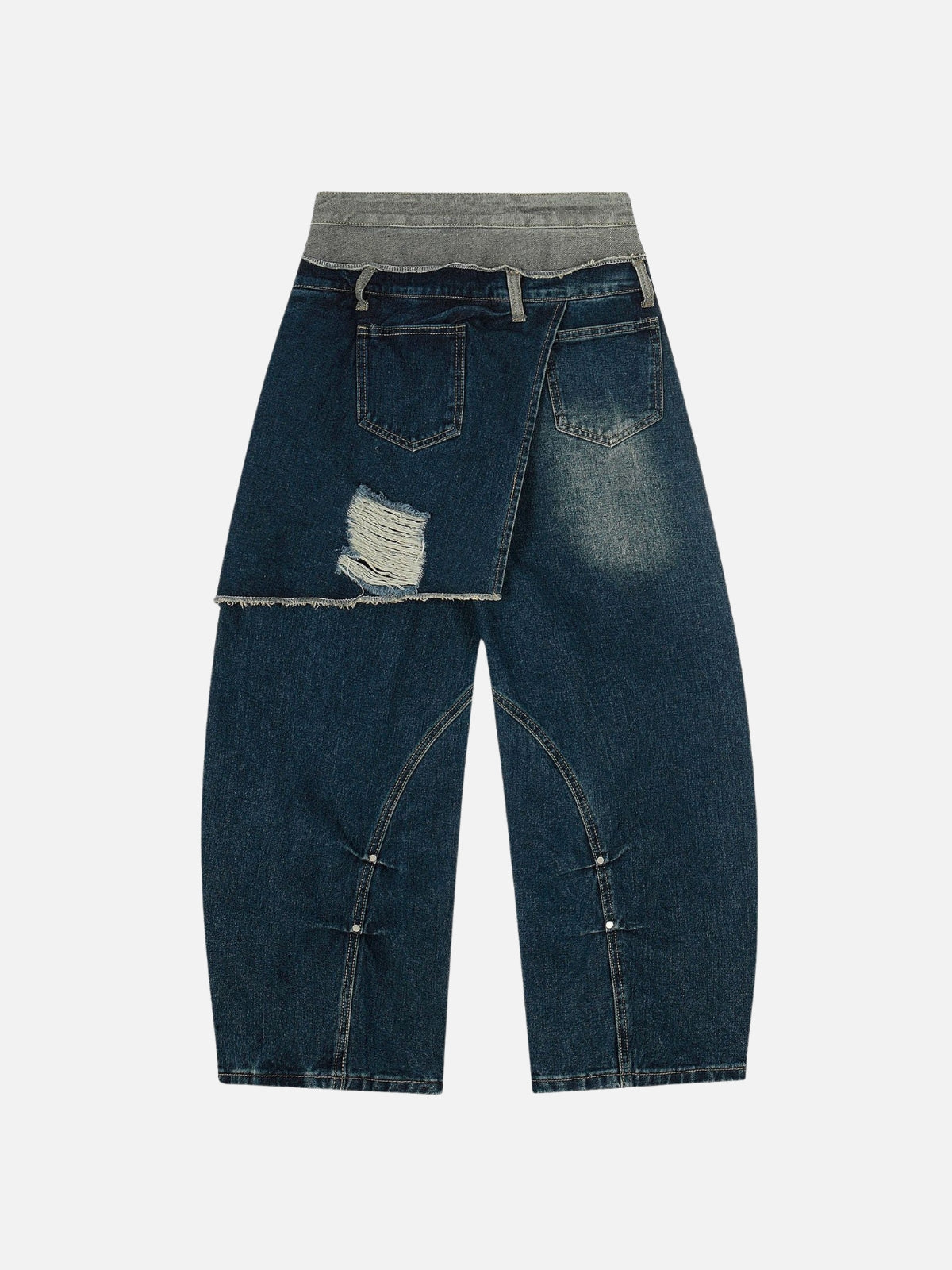 GRUNTRA – Baggy Basic Patchwork Jeans