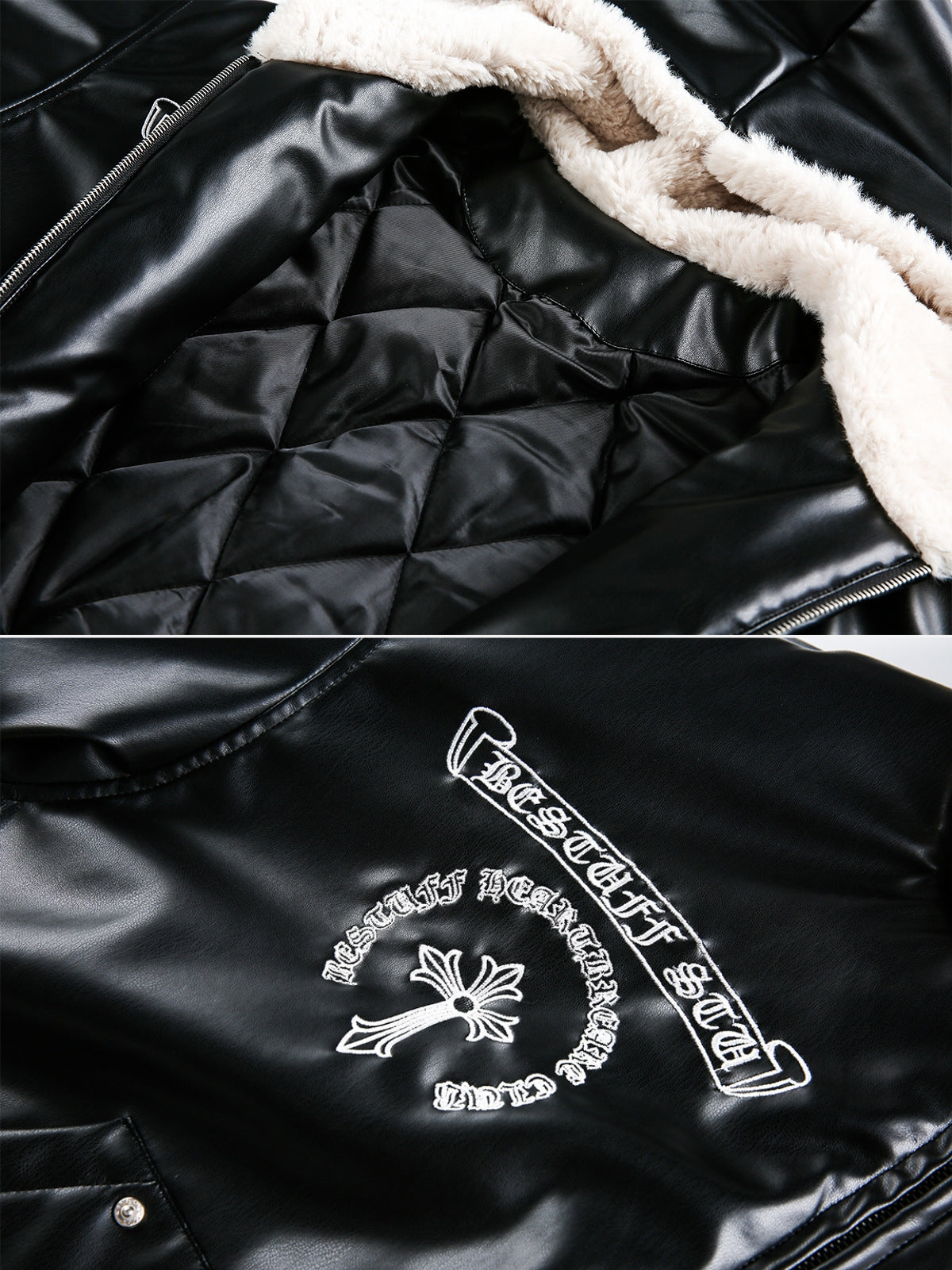 BLESSD – Leather Embroidered Oversized Jacket