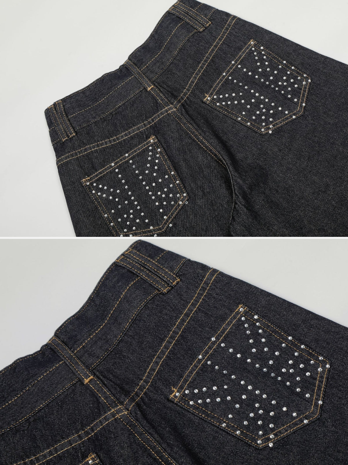 KARMIC - Baggy Embroidered Jeans