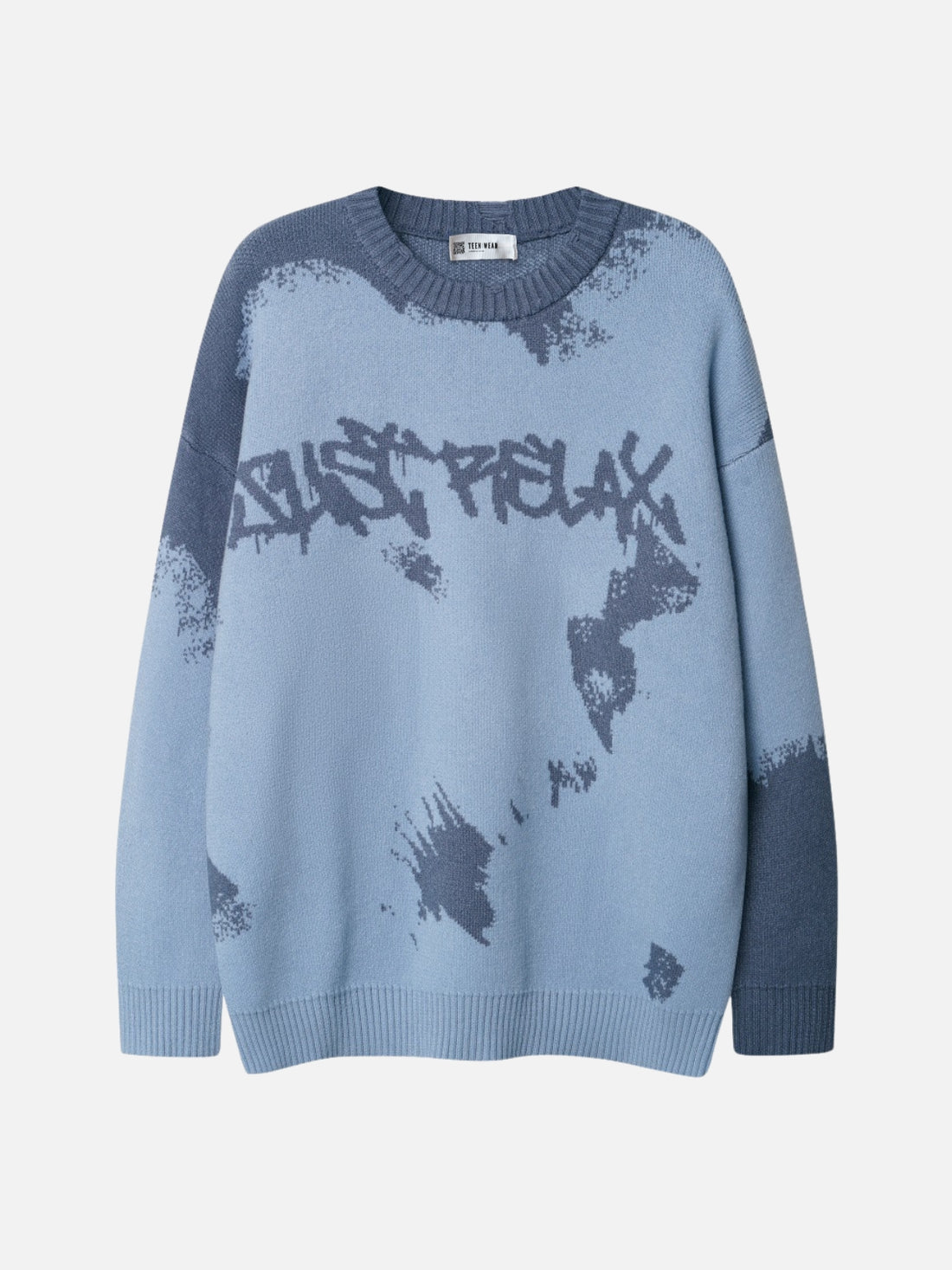 SUST - Oversized Graphic Sweater Blue | TEENWEAR.EU