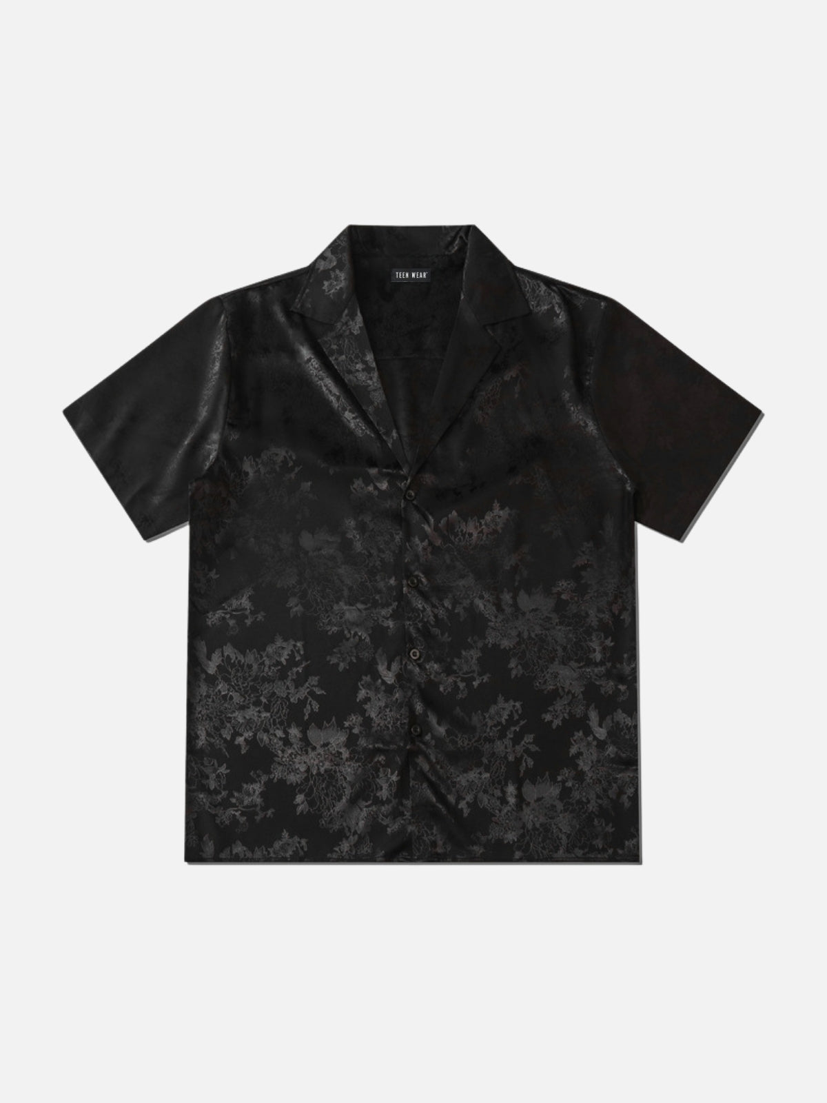 LUXUR - Relaxed Patterned Shirt Black | TEENWEAR.EU