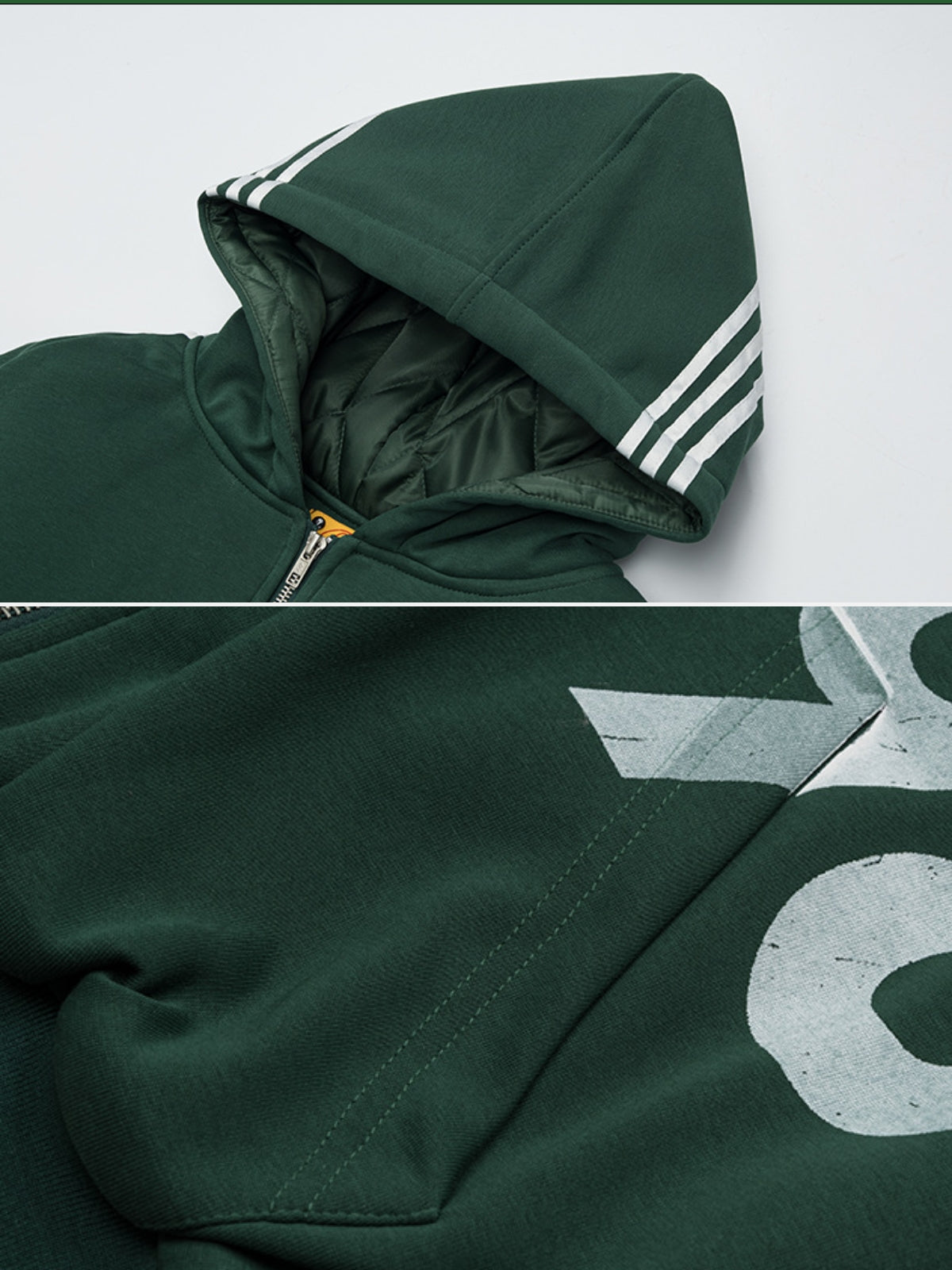 LIONEX – Oversized Graphic Zip Up Hooded Jacket