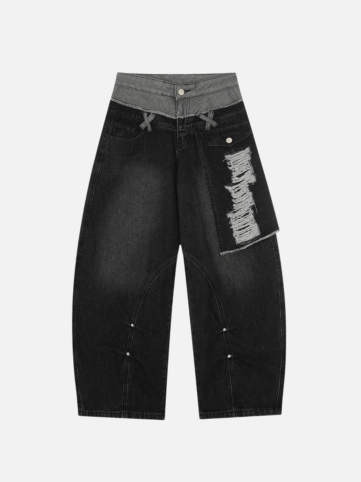 GRUNTRA – Baggy Basic Patchwork Jeans