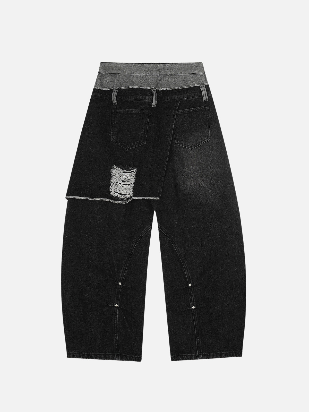 GRUNTRA – Baggy Basic Patchwork Jeans