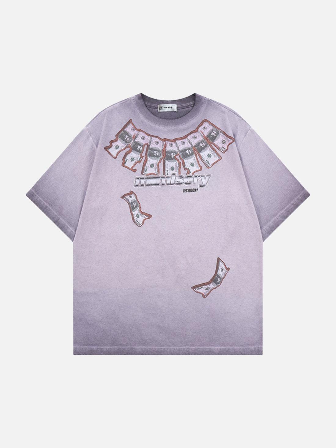 MISERY - Oversized Graphic T-Shirt Purple | Teenwear.eu