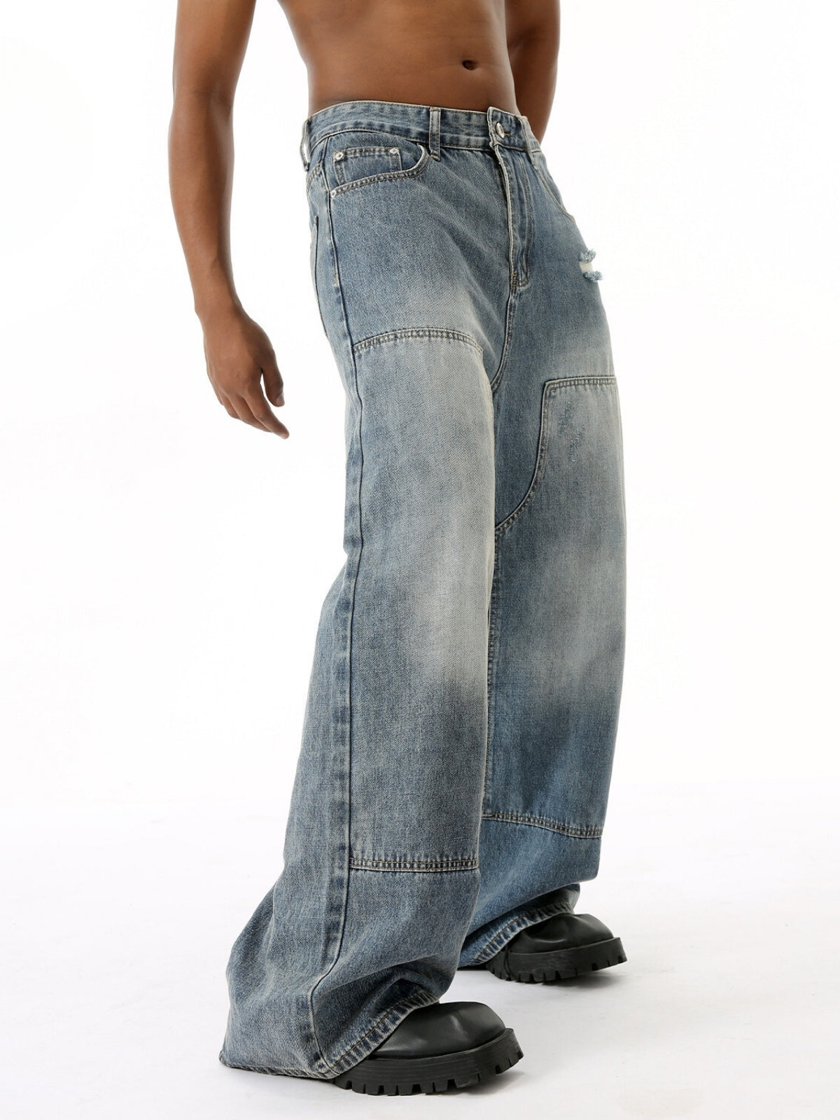 MAGNATES - Baggy Patchwork Basic Jeans | TEENWEAR.EU