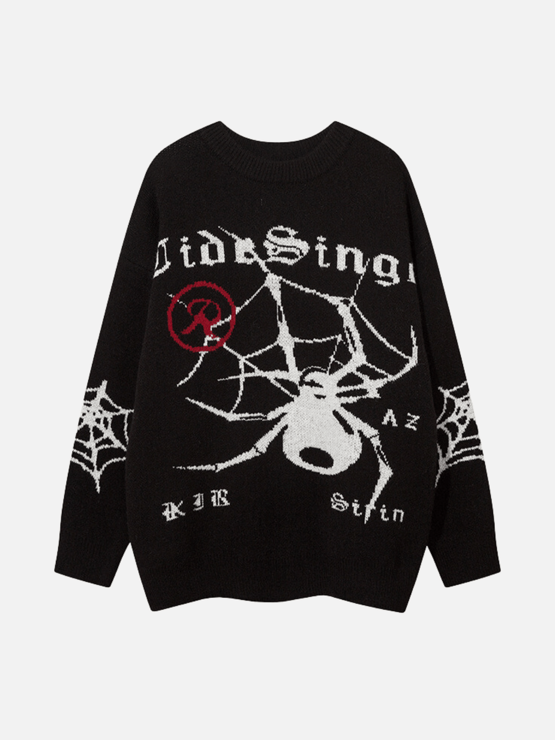 SIDESING - Oversized Graphic Sweater Black | TEENWEAR.EU