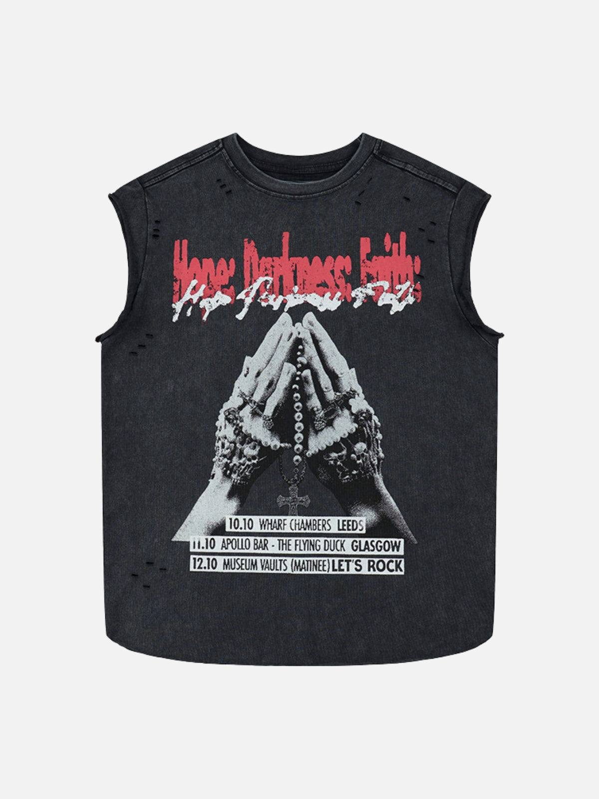 FAITHY - Oversized Graphic Tank Top Black | Teenwear.eu