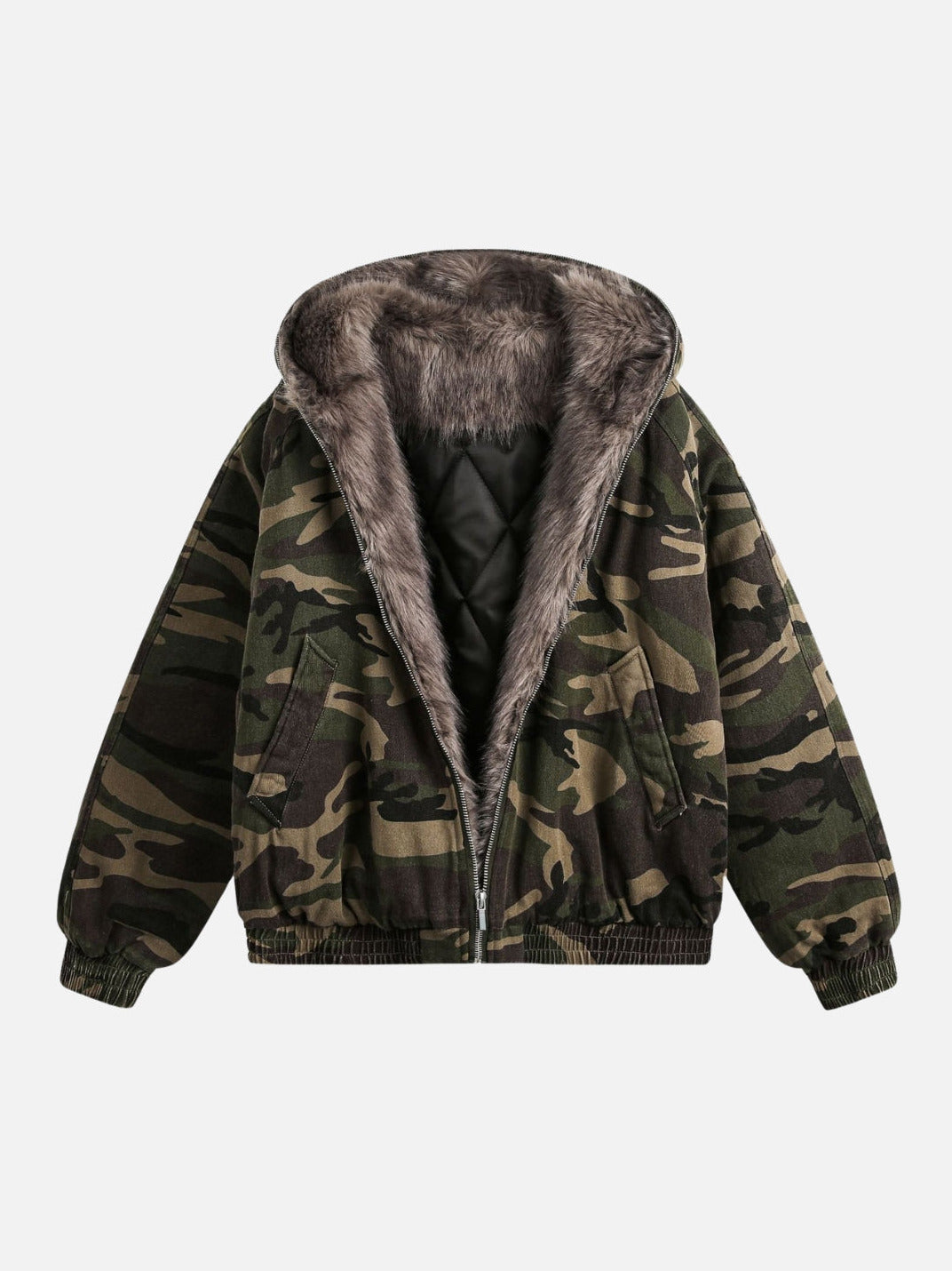 CAMOZEE – Oversized Basic Sherpa Jacket