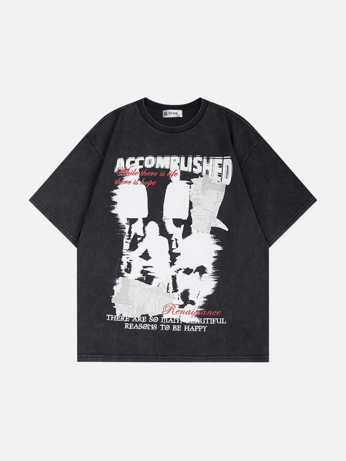 ACCOMRUSHED - Oversized Graphic T-Shirt Black | Teenwear.eu