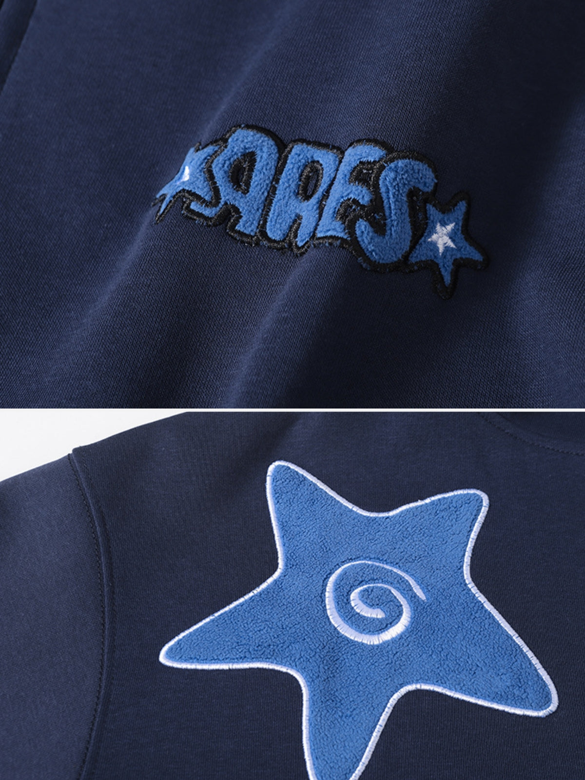 ASTRO - Oversized Embroidered Zip Up Hoodie | Teenwear.eu