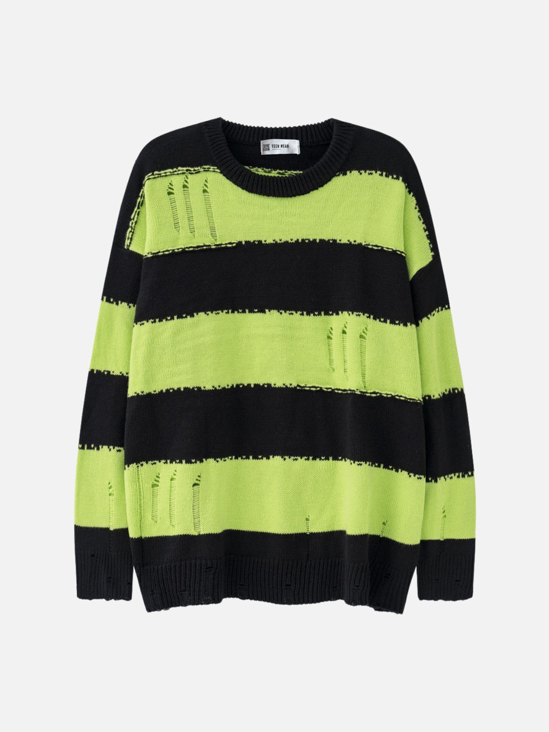 DRAPY - Oversized Graphic Sweater Green | TEENWEAR.EU