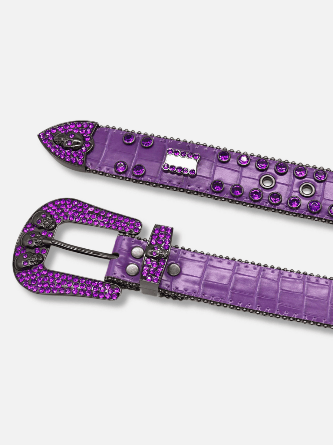 PURPLY - Rhinestone Belt Purple | TEENWEAR.EU