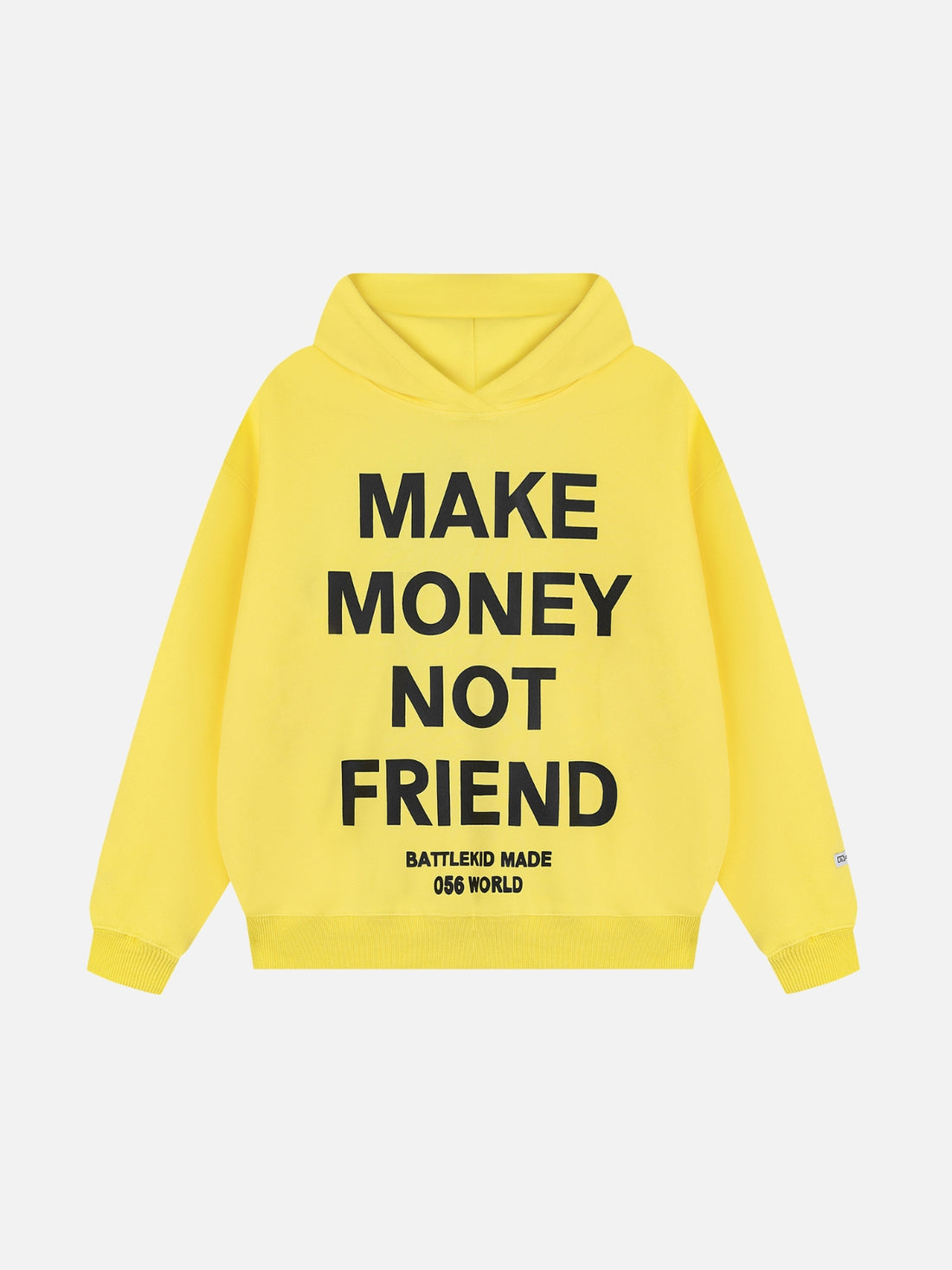 MAKE MONEY - Oversized Print Hoodie Yellow | TEENWEAR.EU