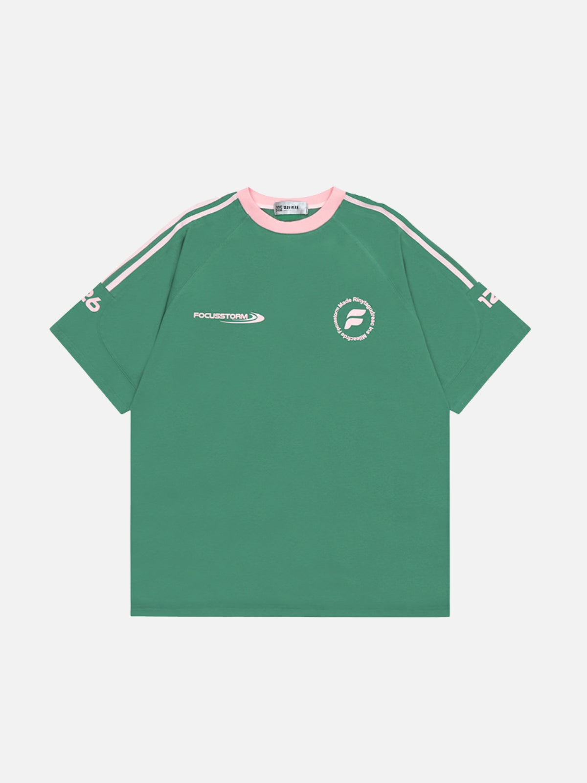 STORM - Oversized Print T-Shirt Green | TEENWEAR.EU