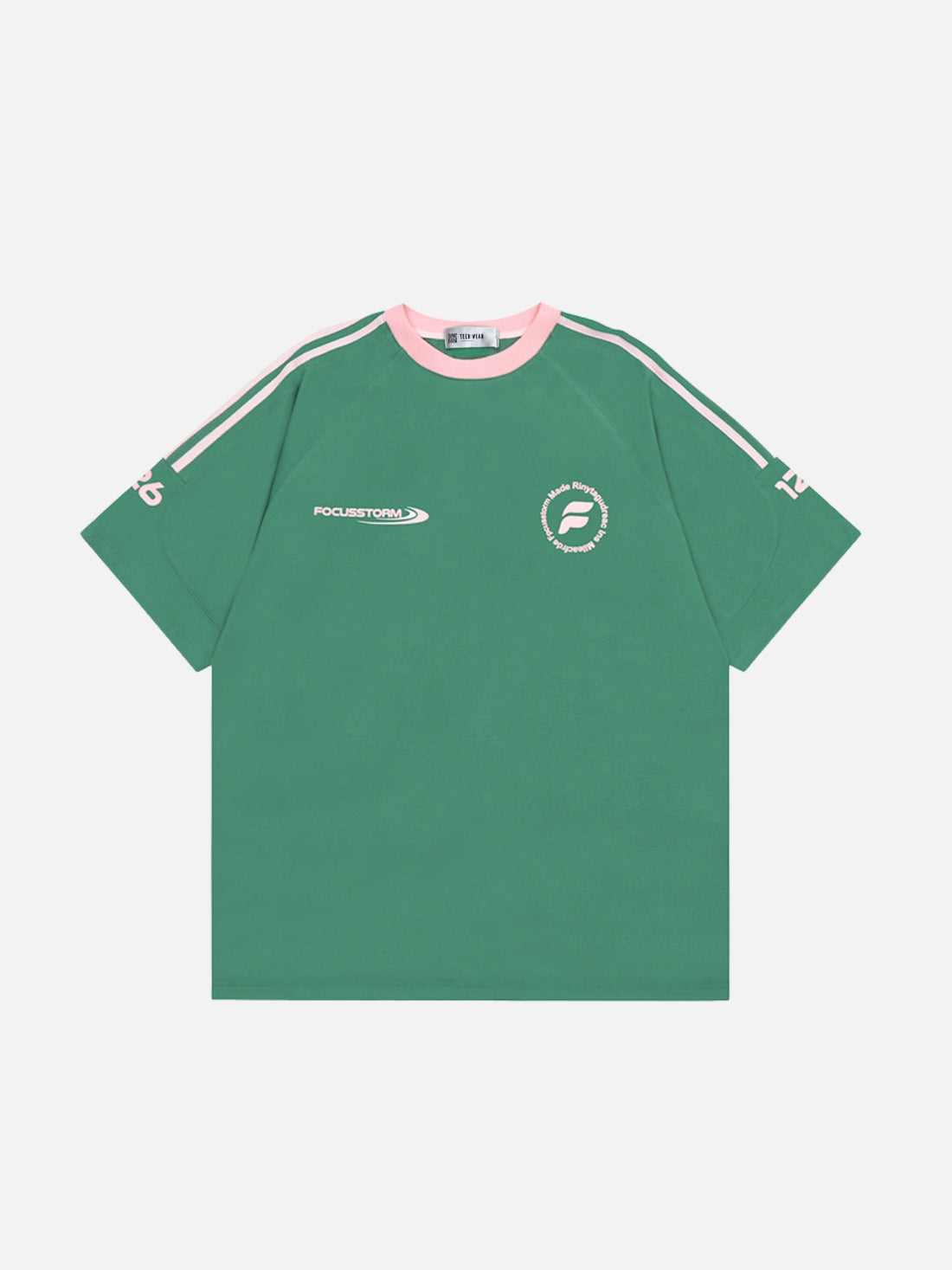 STORM - Oversized Print T-Shirt Green | TEENWEAR.EU