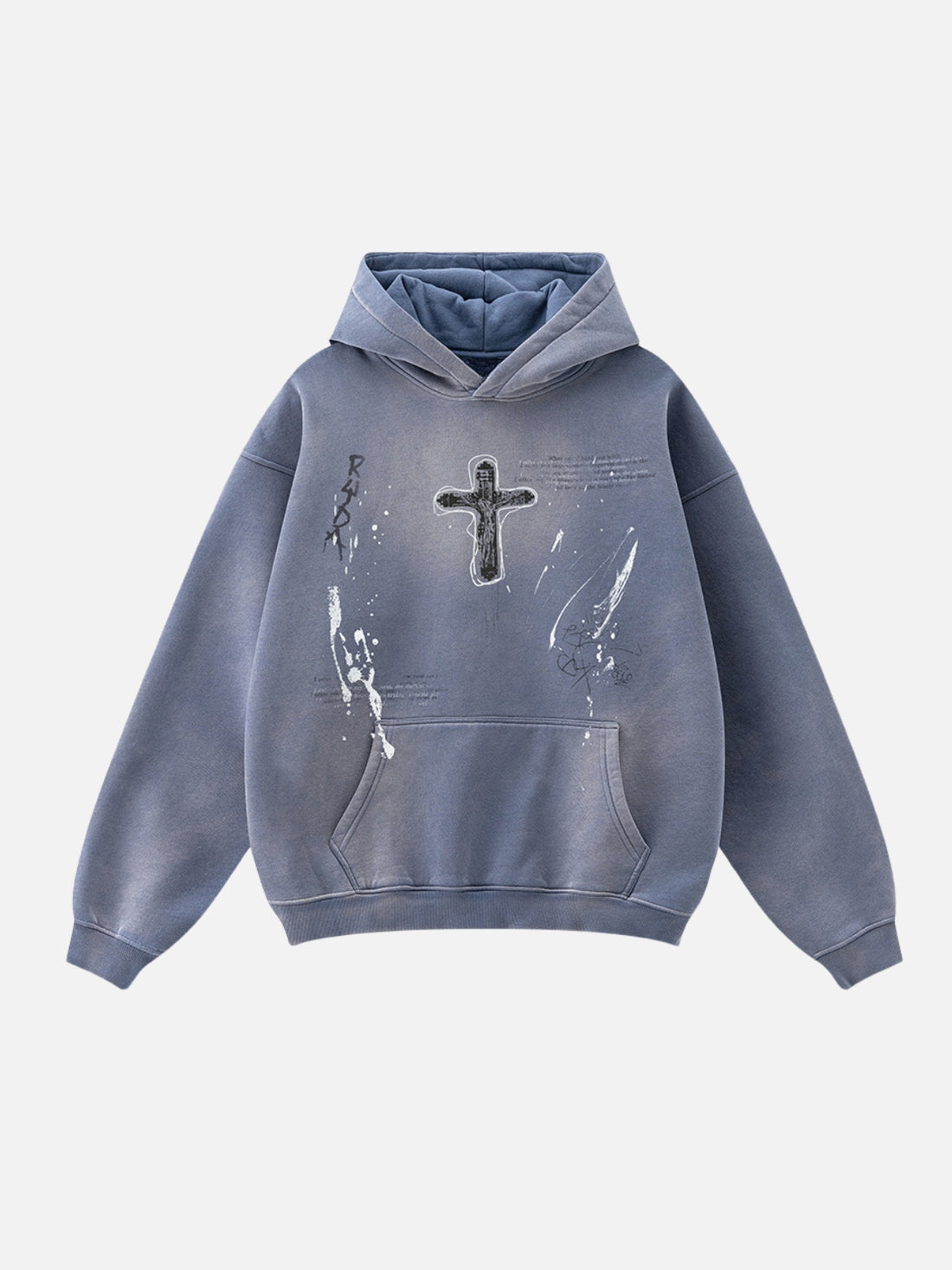 KRISS CROSS - Oversized Print Hoodie Blue | TEENWEAR.EU