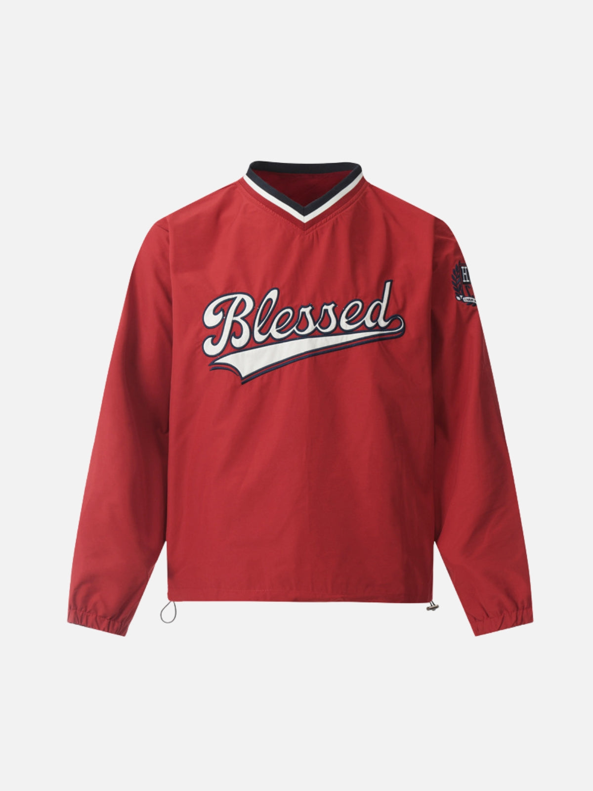 BLESSED - Oversized Embroidered Jersey Red | TEENWEAR.EU