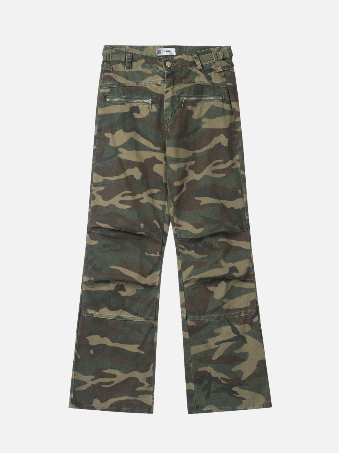 FRONT ZIPIES - Baggy Basic Camouflage Jeans Camouflage | TEENWEAR.EU