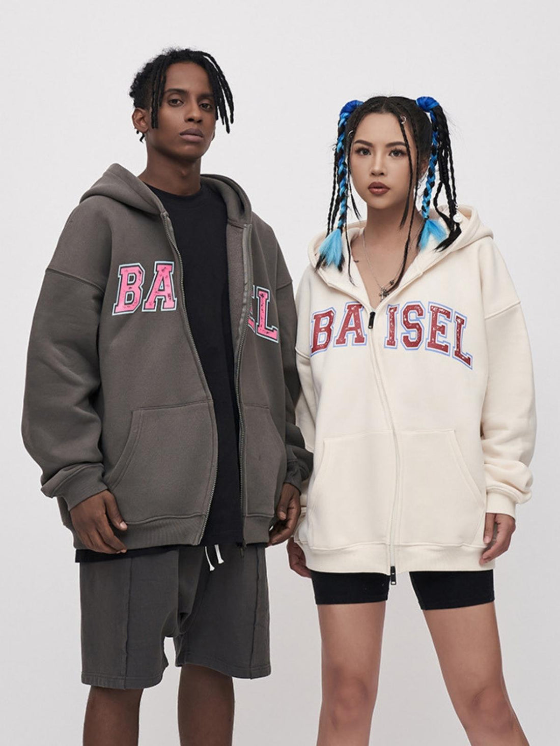 BAISEL - Print Zip Up Hoodie | TEENWEAR.EU